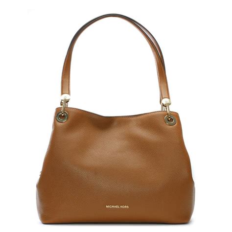 michael kors tasche raven acorn|Raven Large Leather Shoulder Bag .